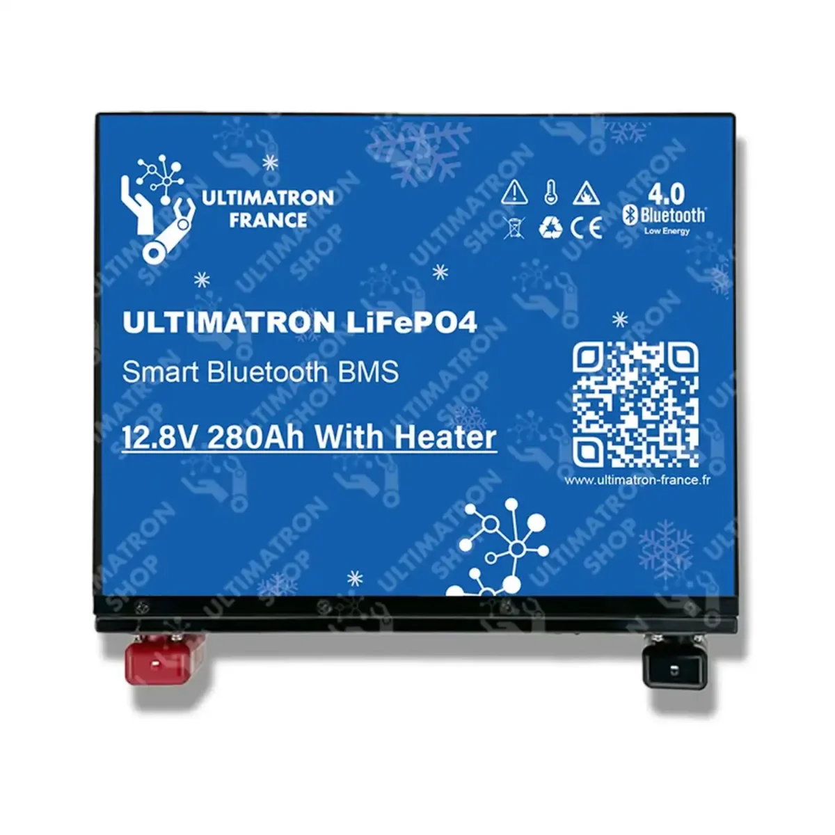 Ultimatron Lithium Batterie LiFePO4 128V 280Ah Smart BMS unter dem Sitz mit Bluetooth Heizung 3 energy2store