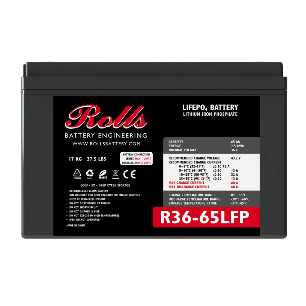 R36 65LFP front 1200x850 energy2store akumulator baterija rolls lfp litij lifepo