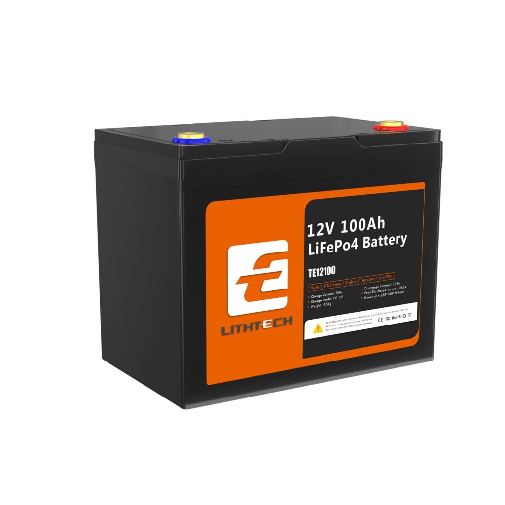 Baterija Lithtech TE12100 (LiFePO4, 12V, 100Ah, 1280Wh)