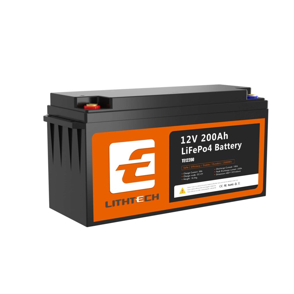 Baterija Lithtech TE12200 (LiFePO4, 12V, 200Ah, 2560Wh)