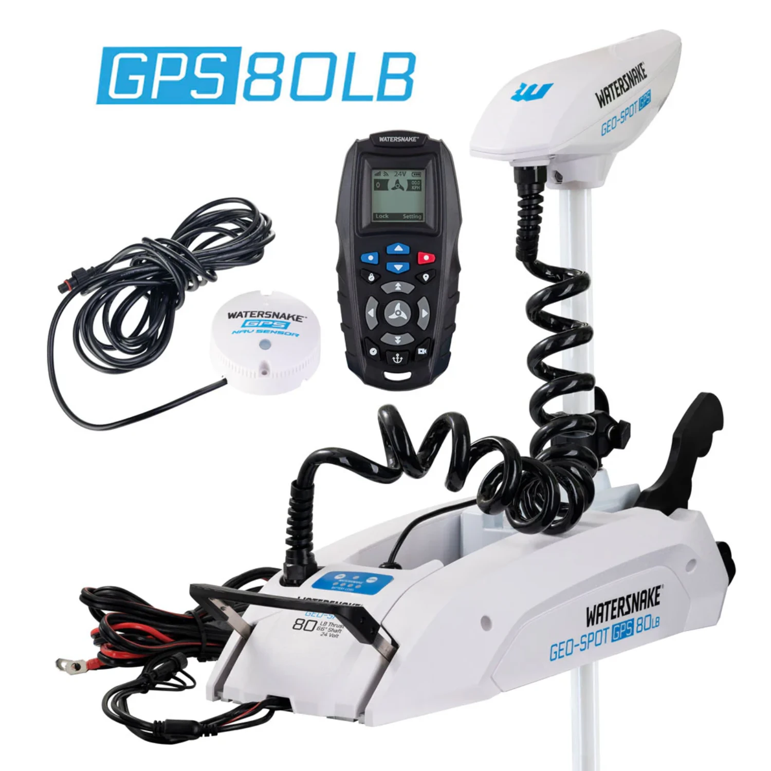 Pramčani trolling motor Watersnake Geo-Spot GPS (80lb, 78"/198cm)